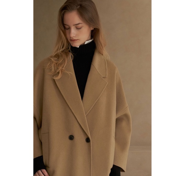 Overfit Handmade Wool Coat - Picture 2 of 12